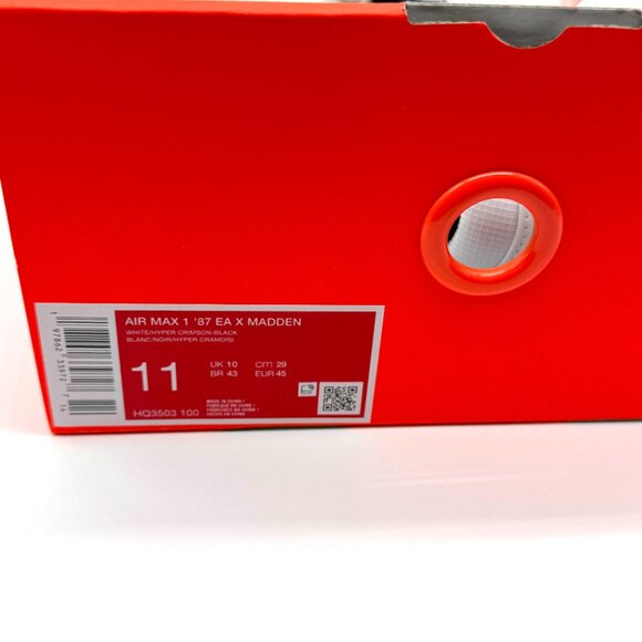 Nike Mens Air Max 1 EA x Madden Shoes Sz 11 NEW Sneaker HQ3503-100 UNRELEASED main image 13